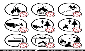 Outdoor  prohibition  fire signs